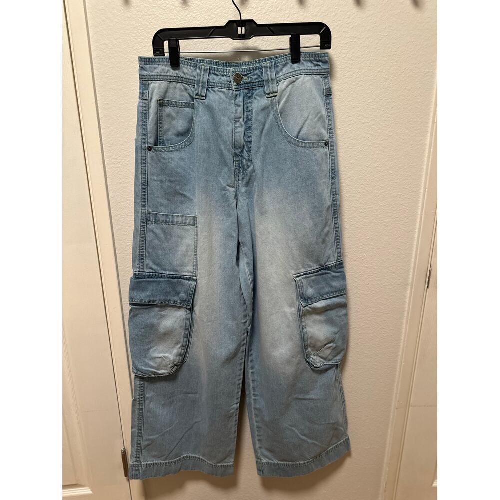 A.LAB Rave Light Blue Cargo Jeans, Size 30 - Picture 7 of 14
